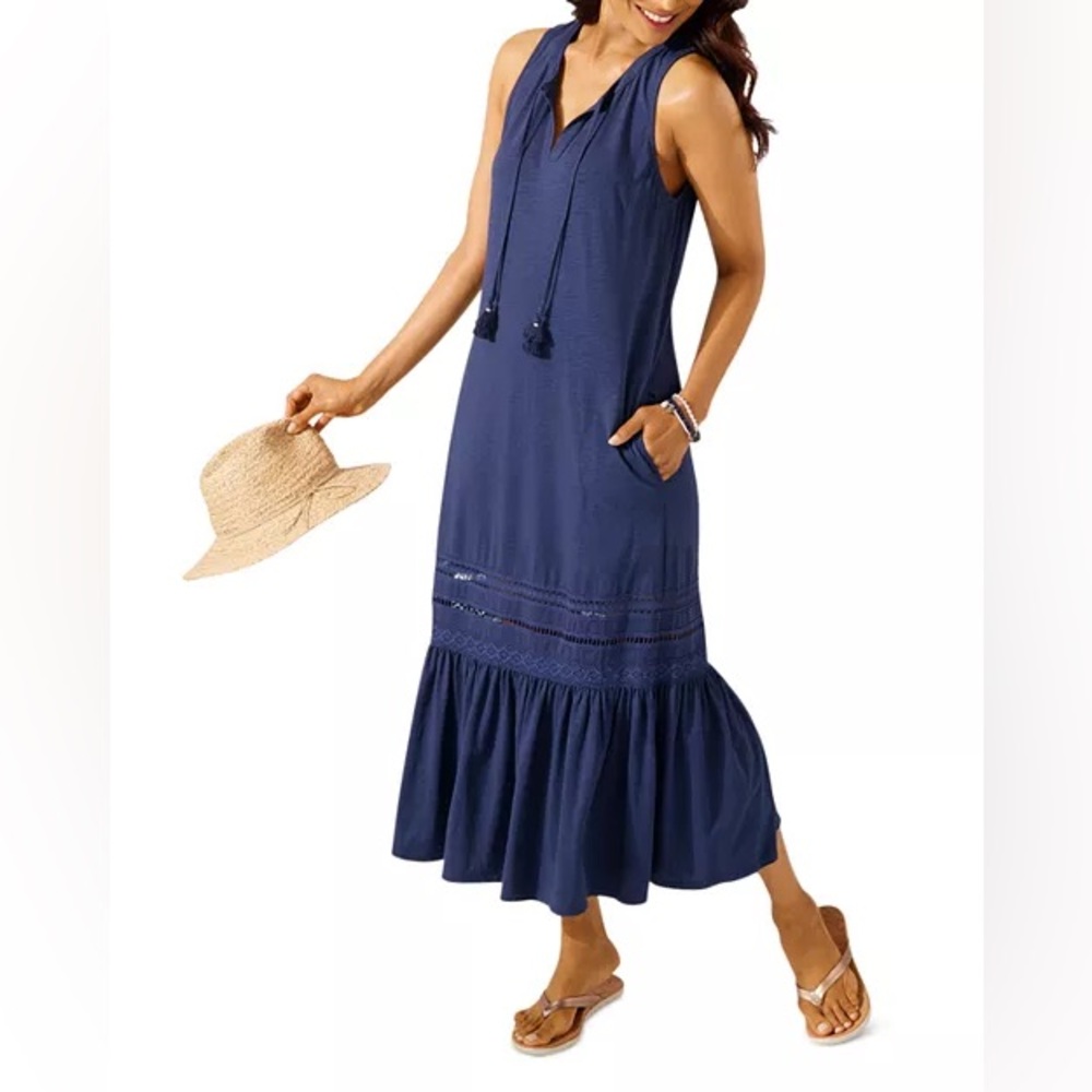 Tommy Bahama Navy Midi Dress
